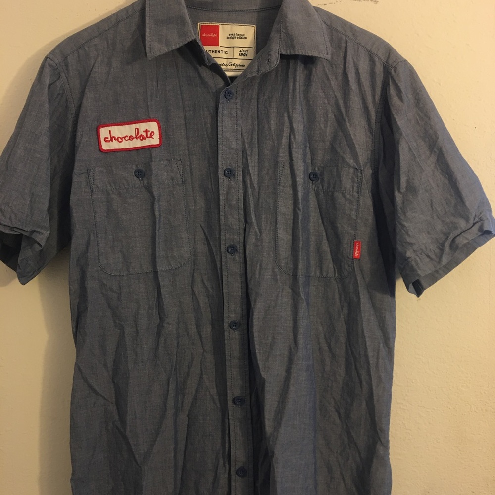 Authentic Chocolate button down